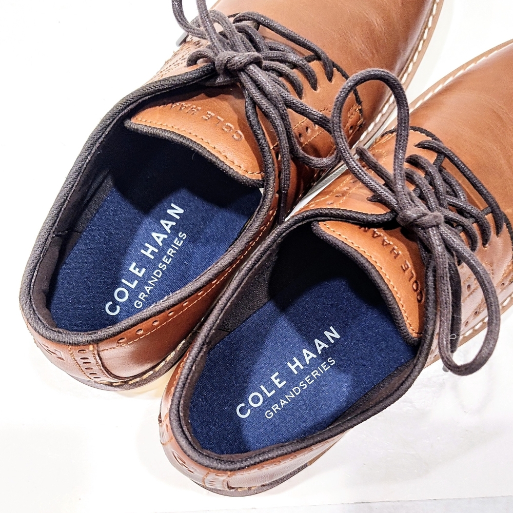 Cole Haan Go To Oxford Dress Shoe Men's 7M Grand 360 C34125 British Tan - Picture 6 of 11
